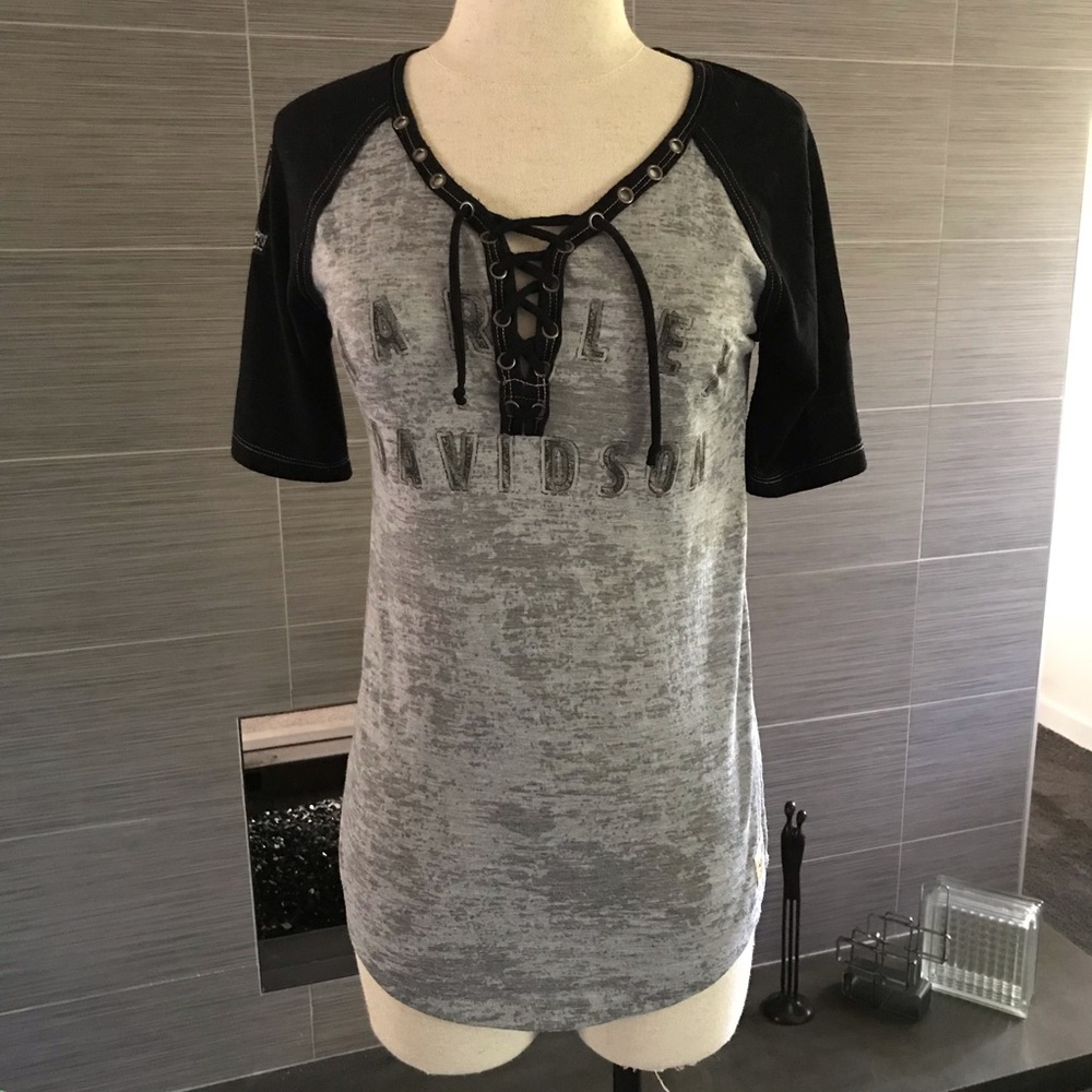 Harley Davidson lace up t-shirt. Small.